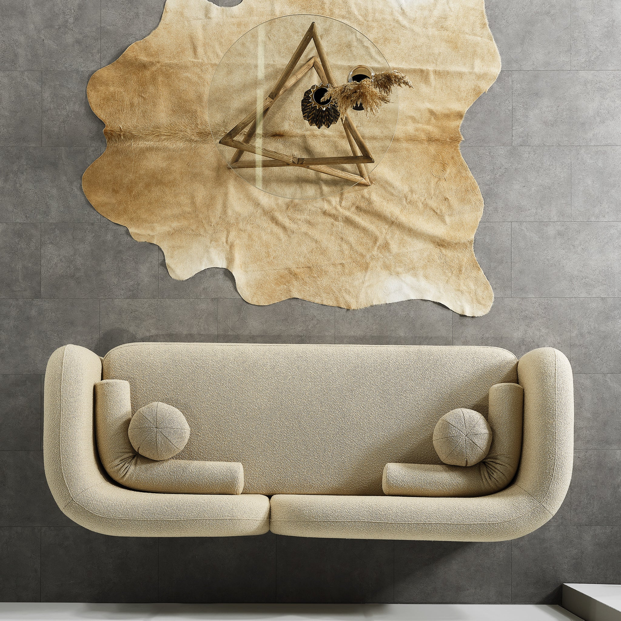 Japandi Style Boucle Sofa