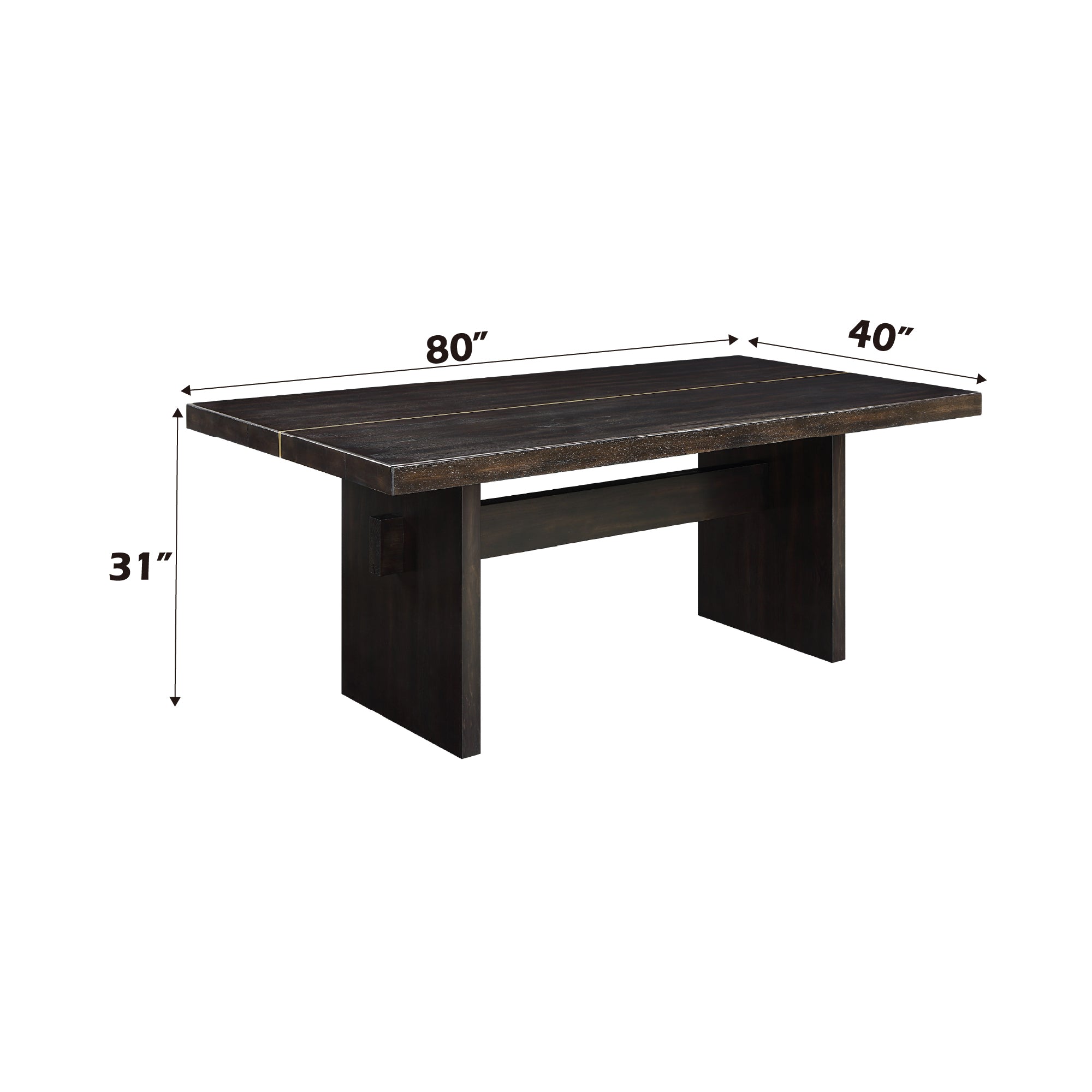 Jaramillo Gold & Rustic Espresso Finish 7PCS Dining Room Set