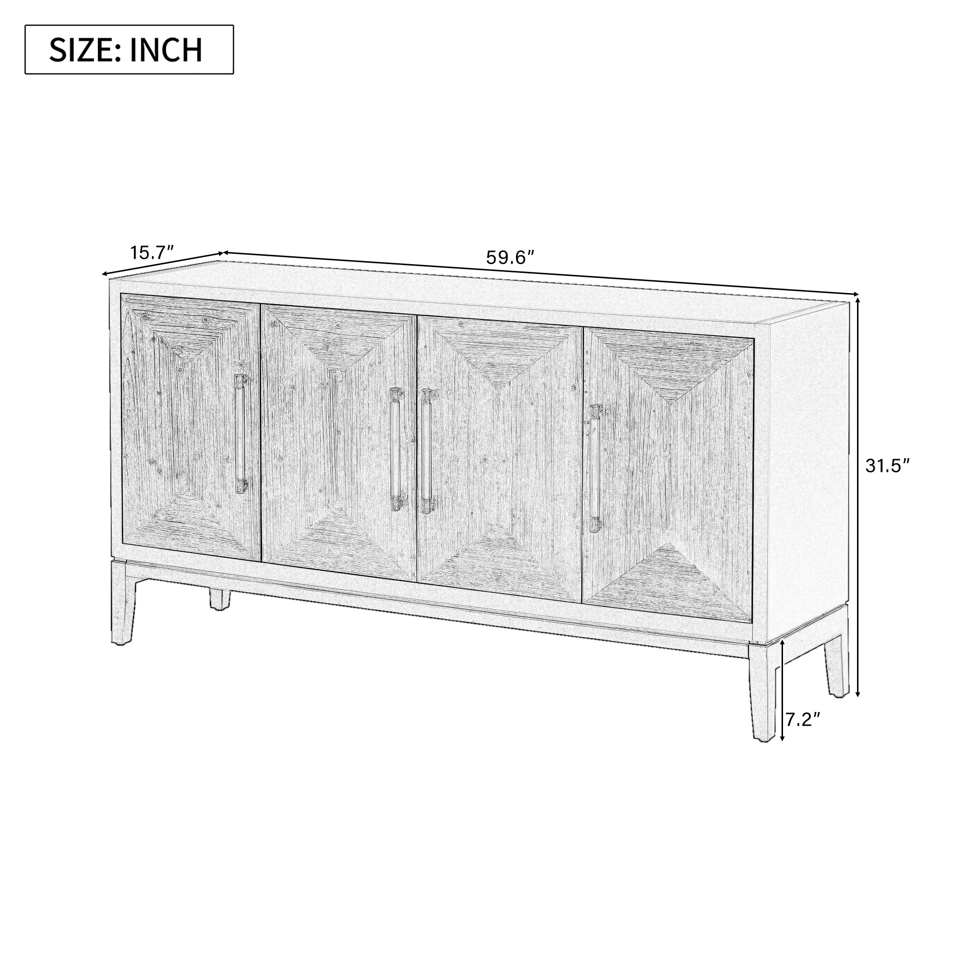 Versatile Four-Door Sideboard