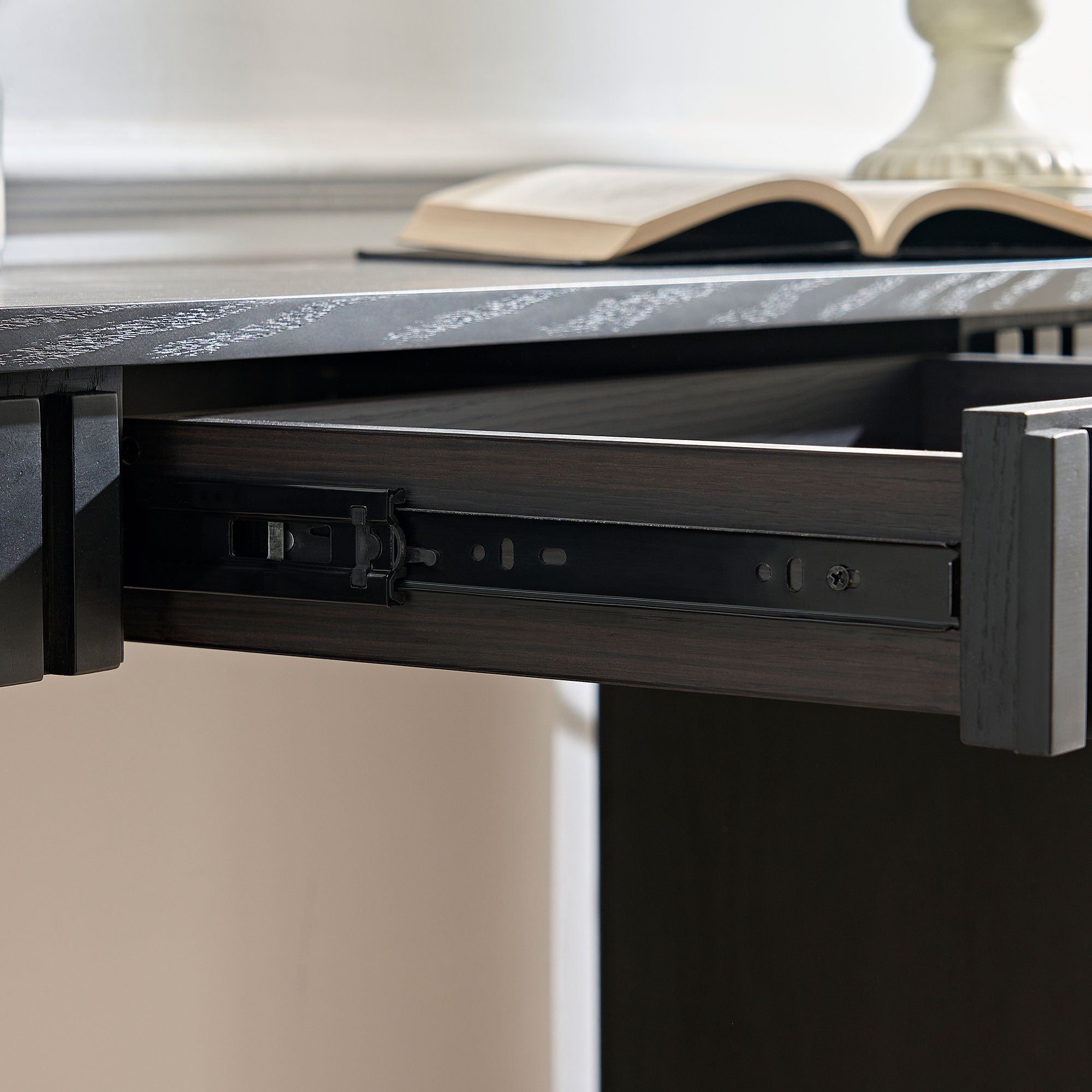 Modern Console Table With Drawer for Entryway with Unique Vertical Stripe Design for Living Room Hallway Foyer Entrance Study