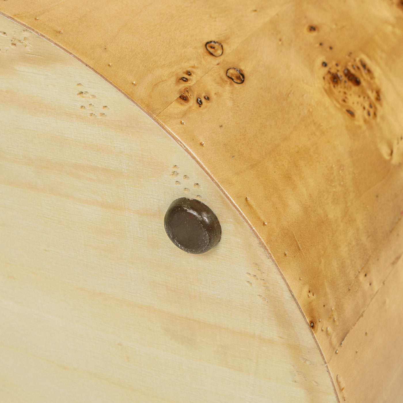 Burl Accent Pillar Side Table | 29.5" Column / Plinth – Unique Burl Wood Veneer, Natural Grain Variations