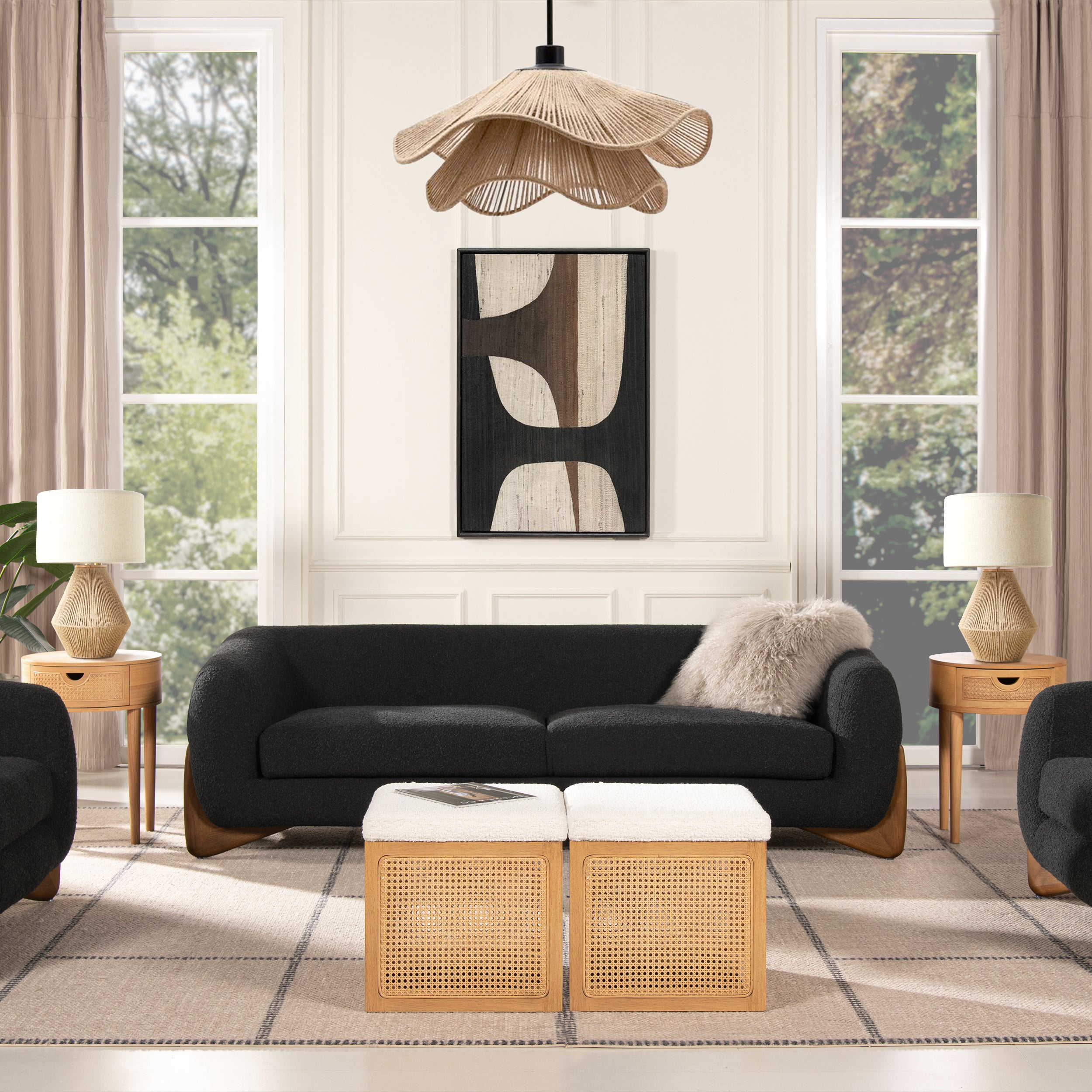 90.5" Sherpa Sofa,44" Sherpa Arm Chair