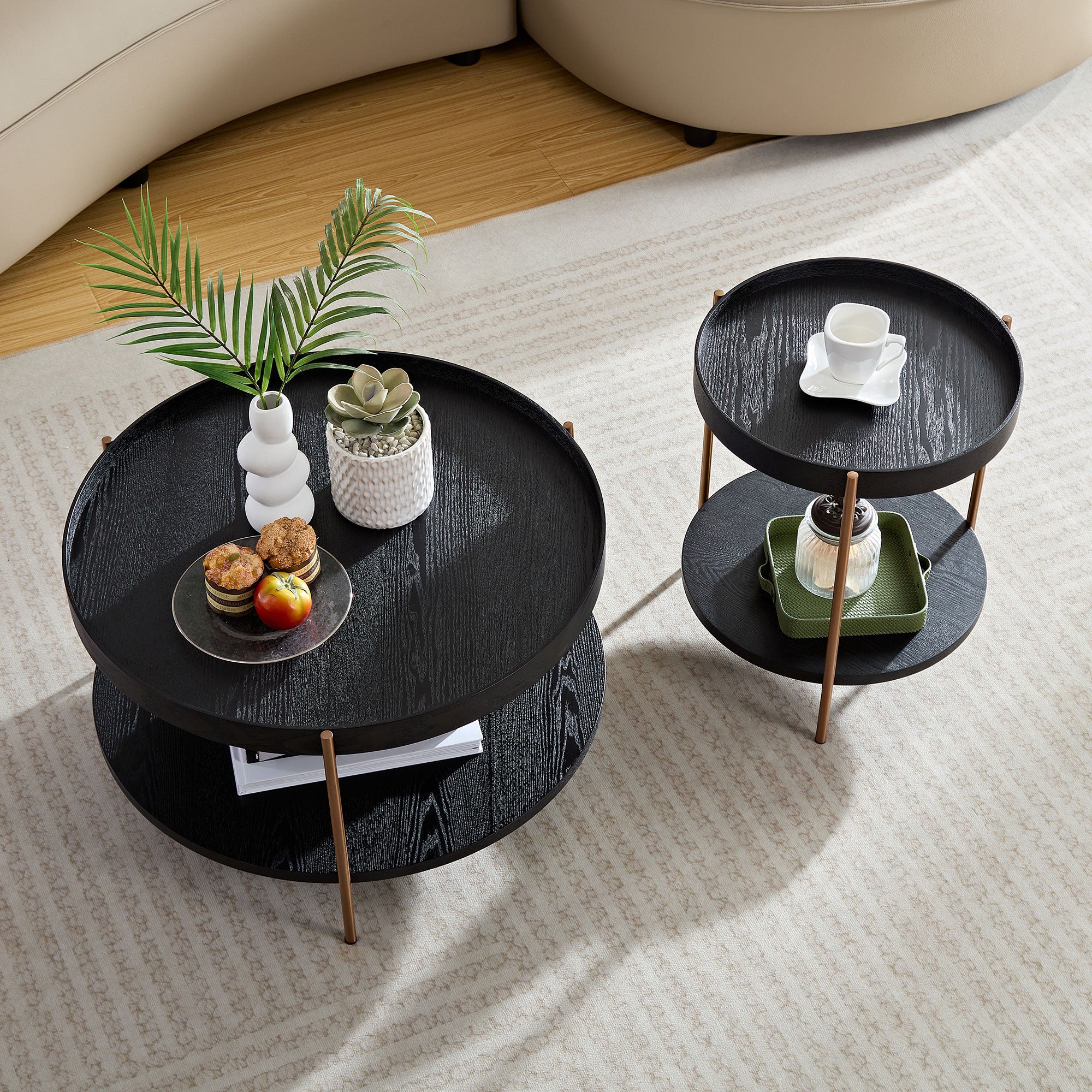 Nesting Coffee Tables for Living, Bedroom & More: 2 - Tier, 2 - Piece, Easy Setup