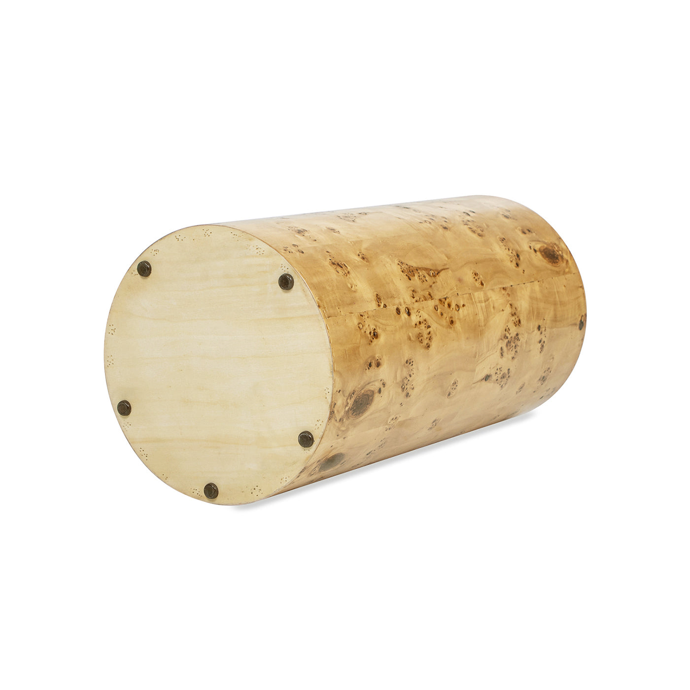 Burl Accent Pillar Side Table | 29.5" Column / Plinth – Unique Burl Wood Veneer, Natural Grain Variations