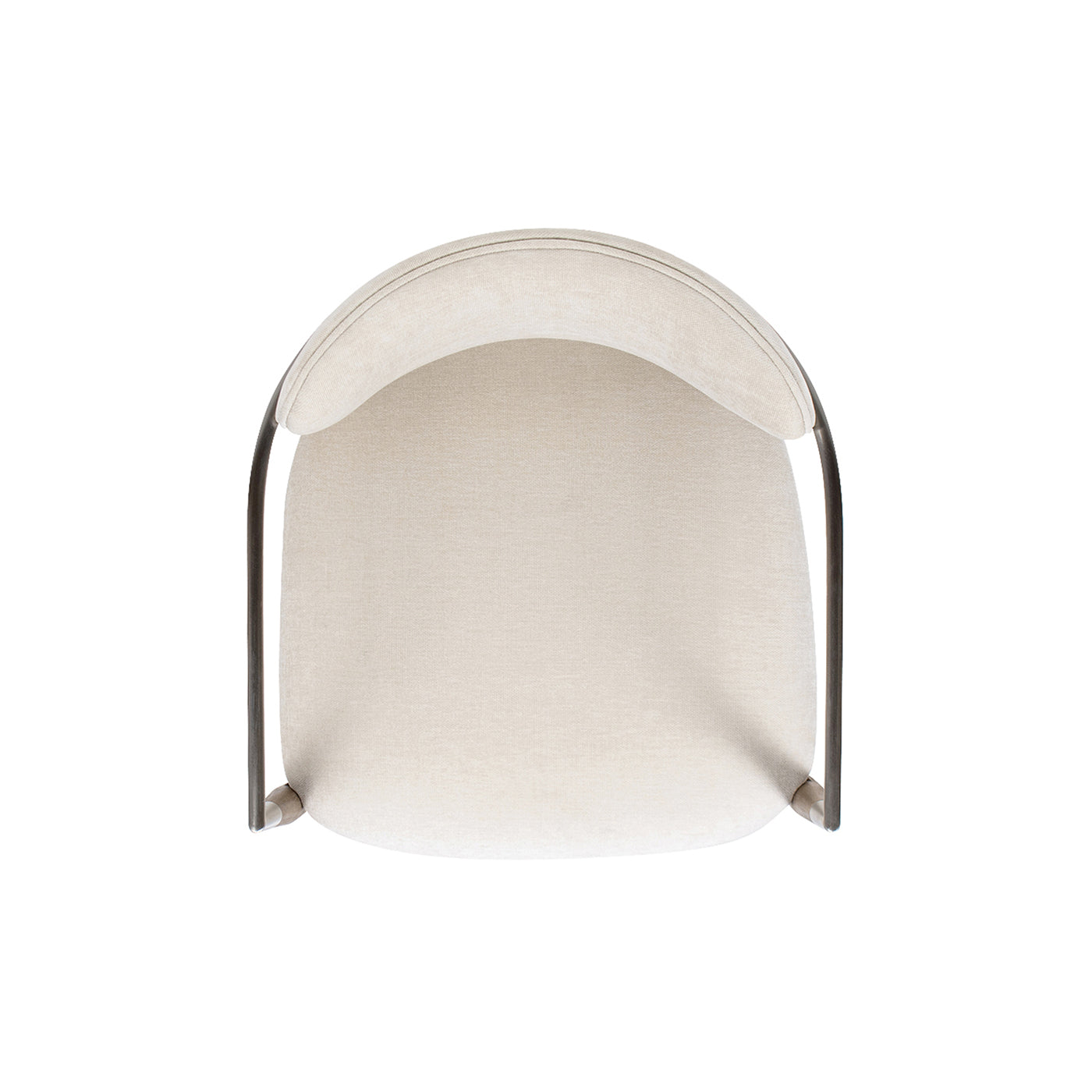 Upholstered Dining Arm Chair, Warm White Chenille/Counter Stool