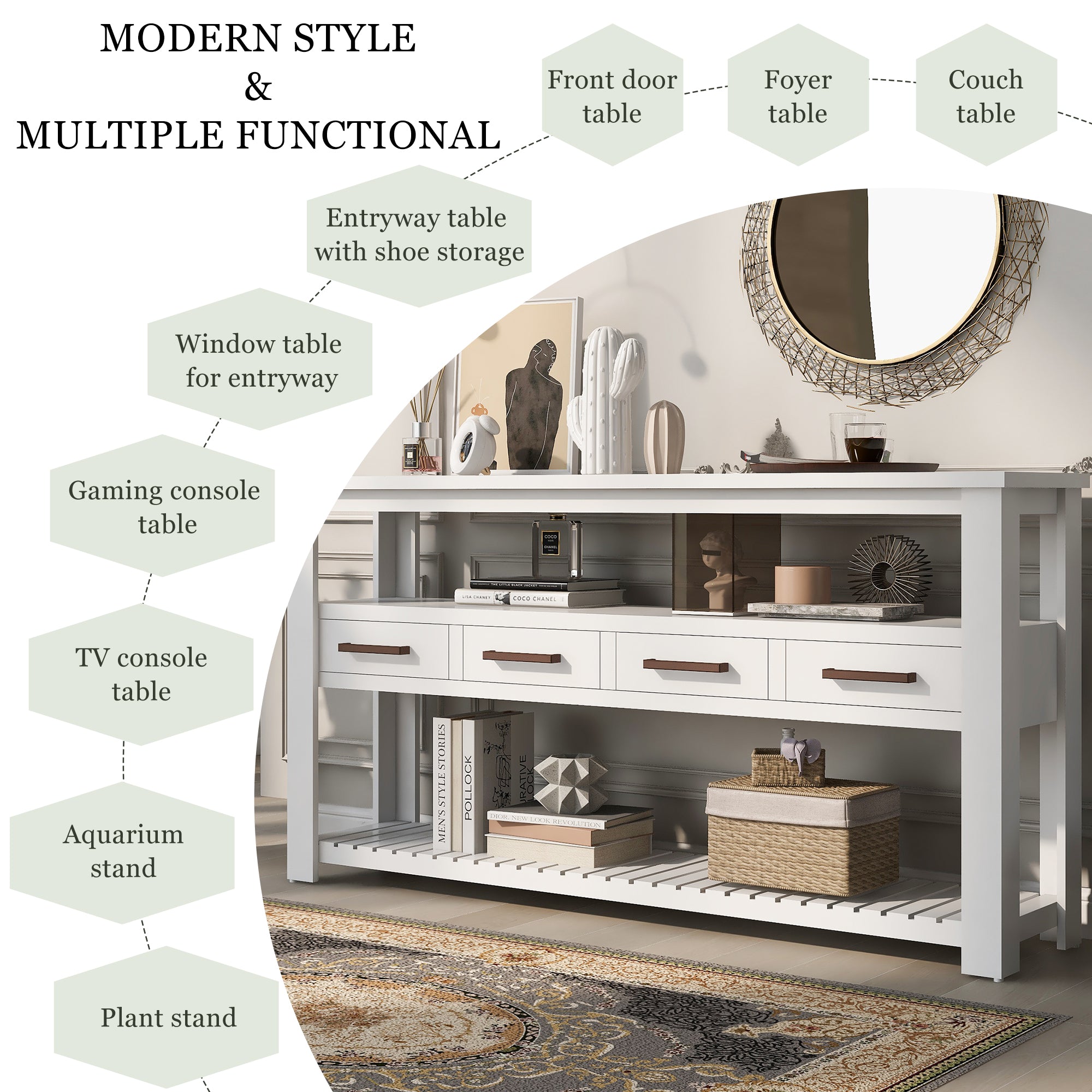 Modern Console Table Sofa Table for Living Room
