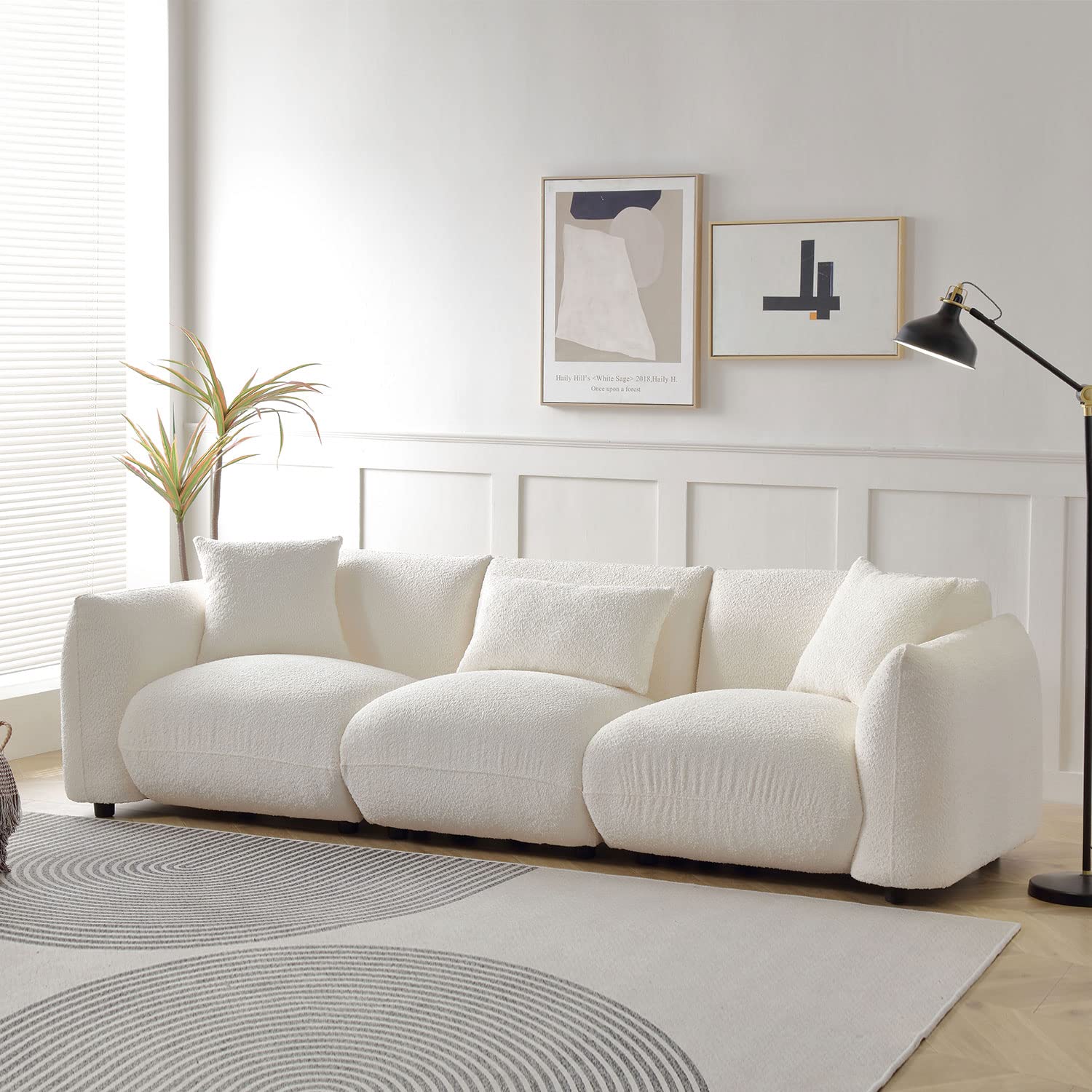Sectional Sofa Couch for Living Room(Beige)