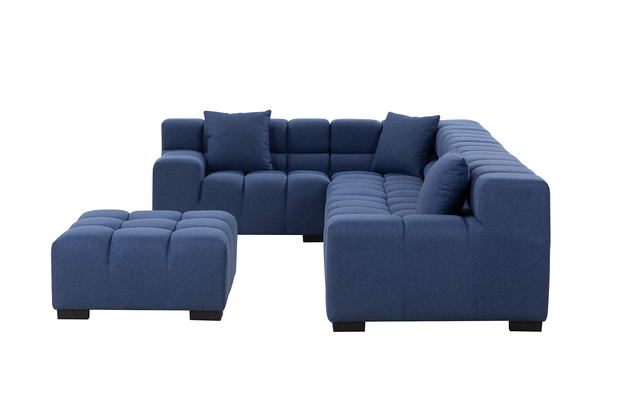 Modular Sectional Sofa 149.6" Sleeper Couch(Blue)
