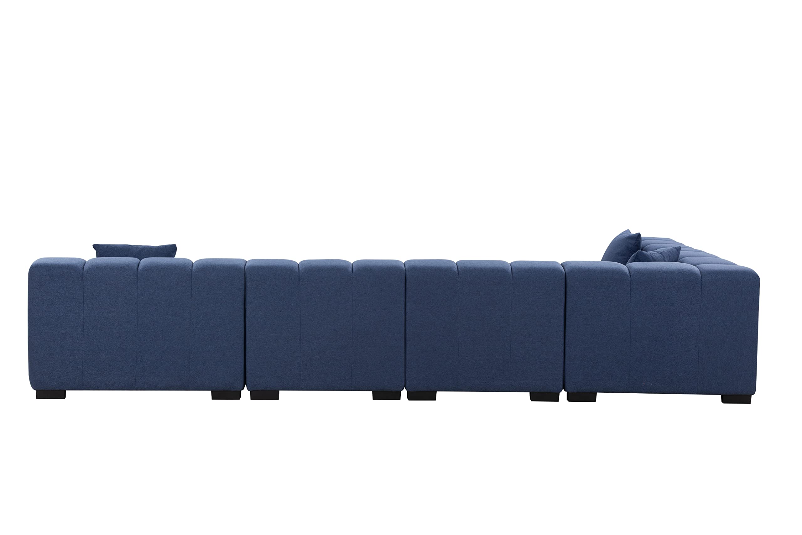 Modular Sectional Sofa 149.6" Sleeper Couch(Blue)