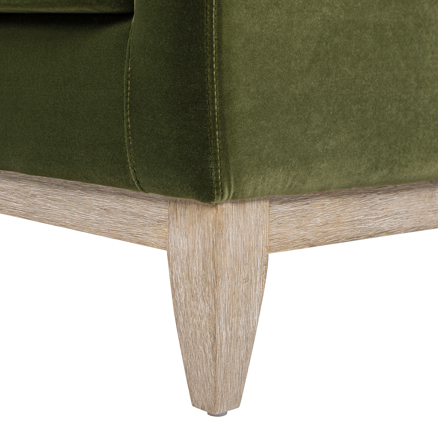 Olive Green Performance Velvet Sofa Chaise Lounge Chair and  Accent Arm Chair