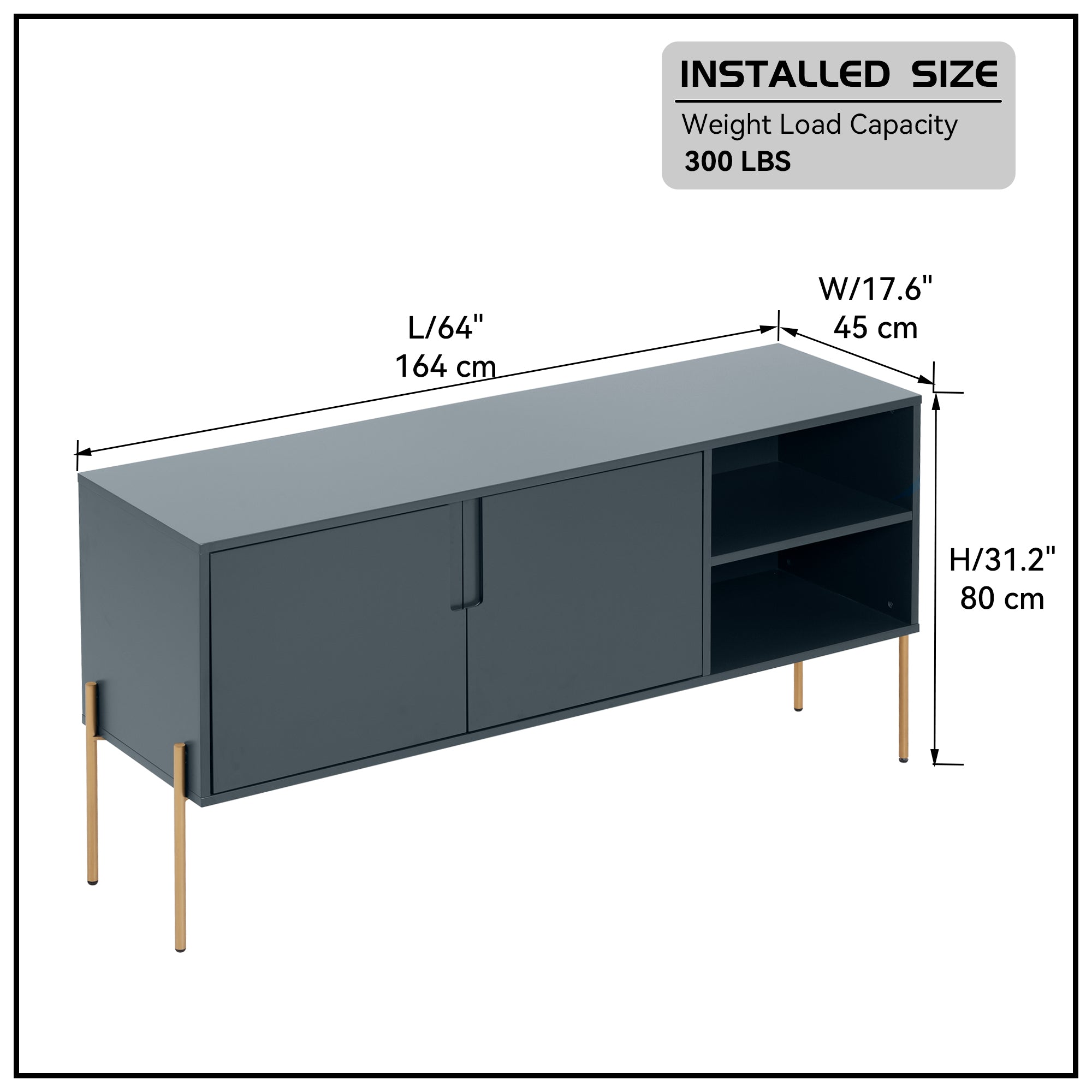 Modern Entertainment TV Stand Storage Cabinet