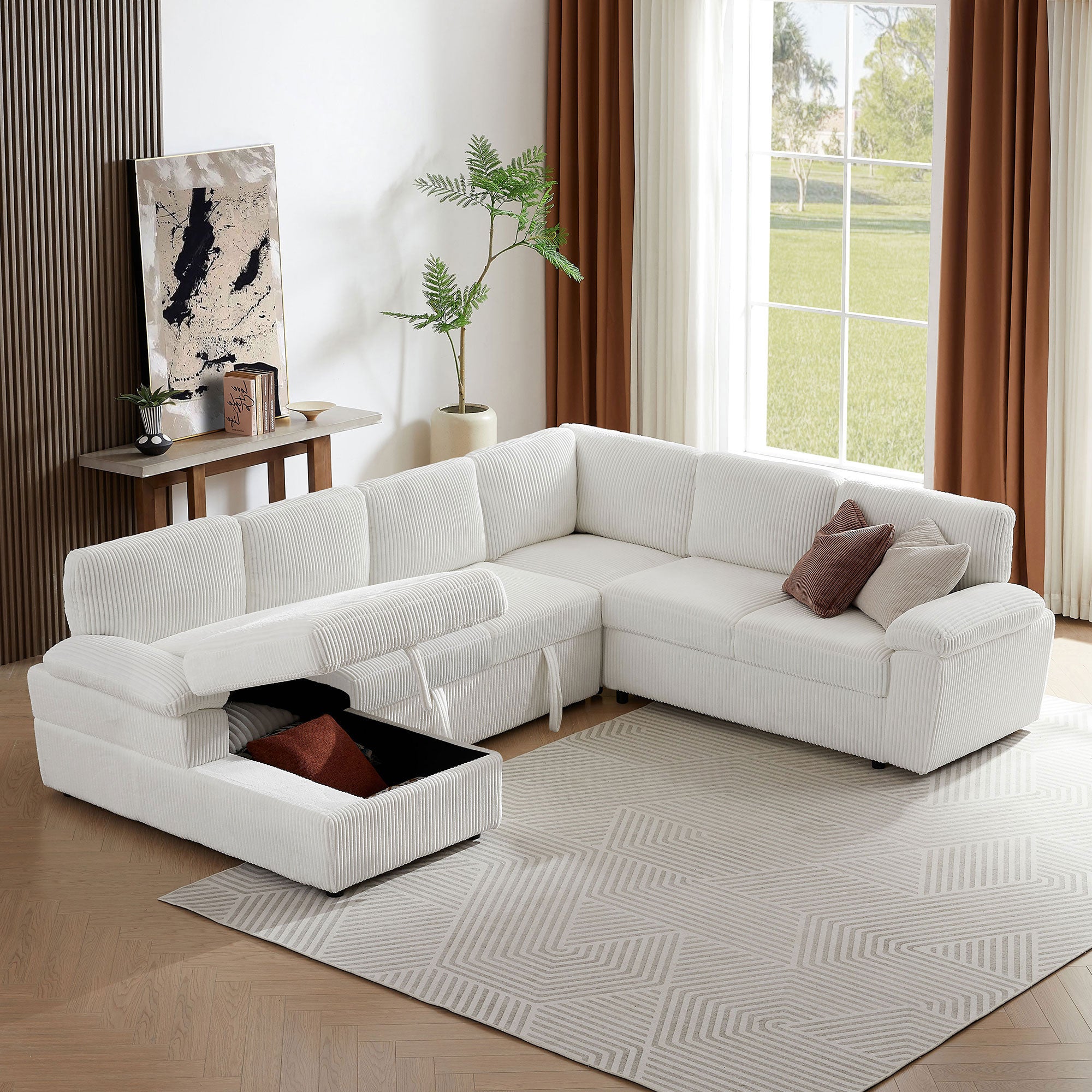 Oversized Modular Storage Sectional Sofa Couch for Living Room