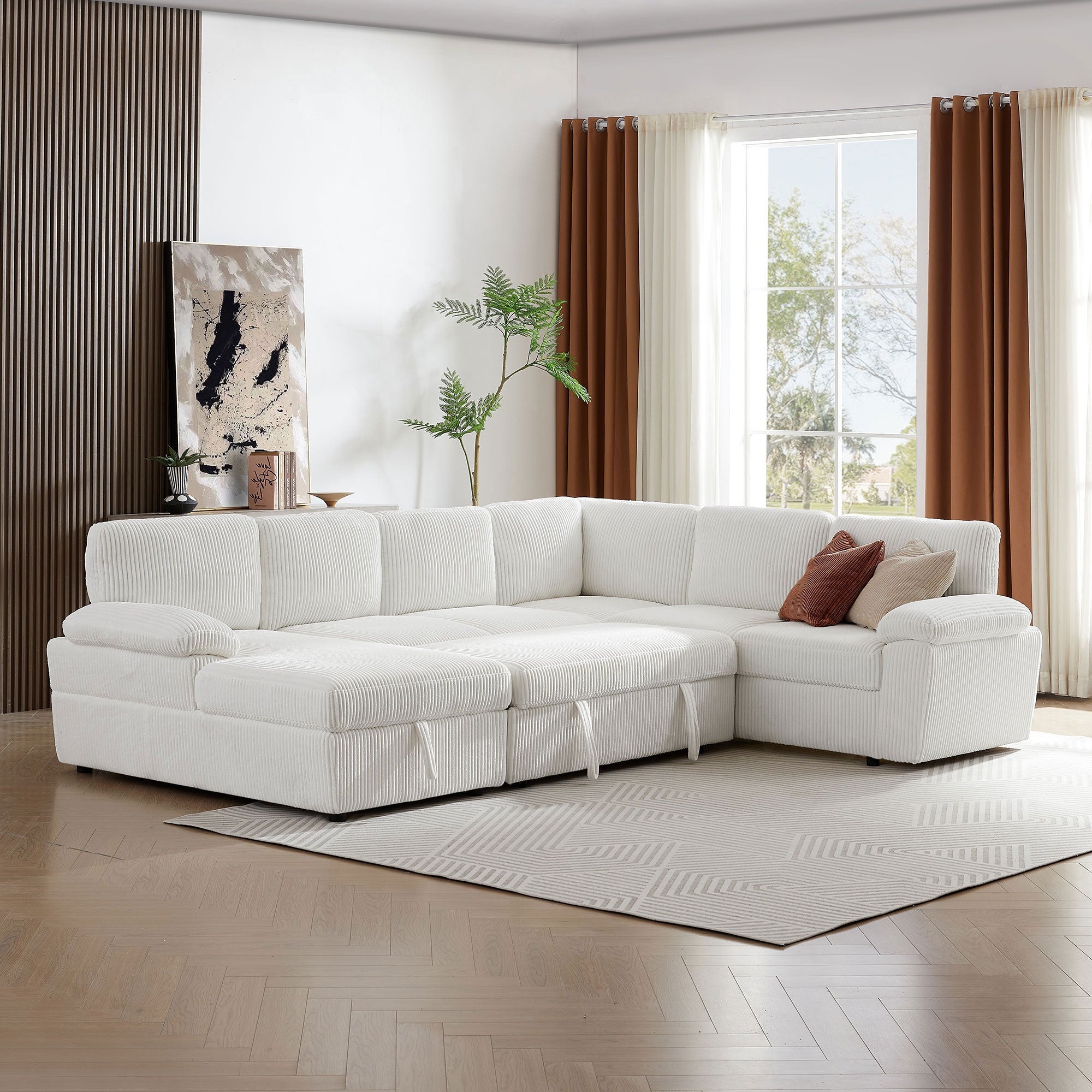 Oversized Modular Storage Sectional Sofa Couch for Living Room