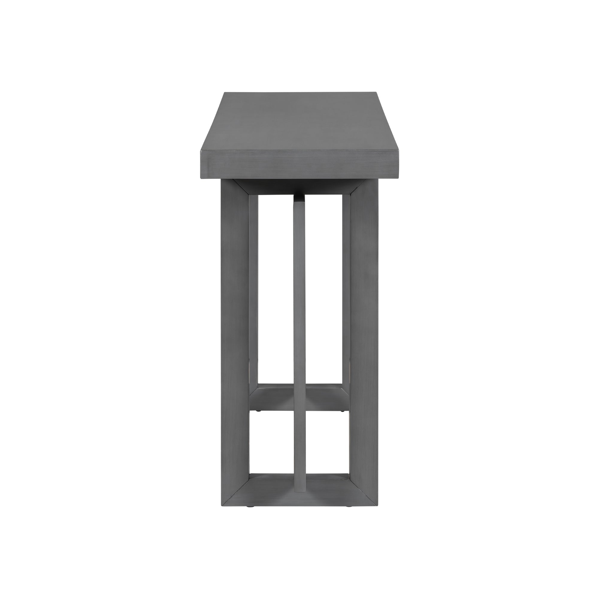 Contemporary Console Table with Wood Top
