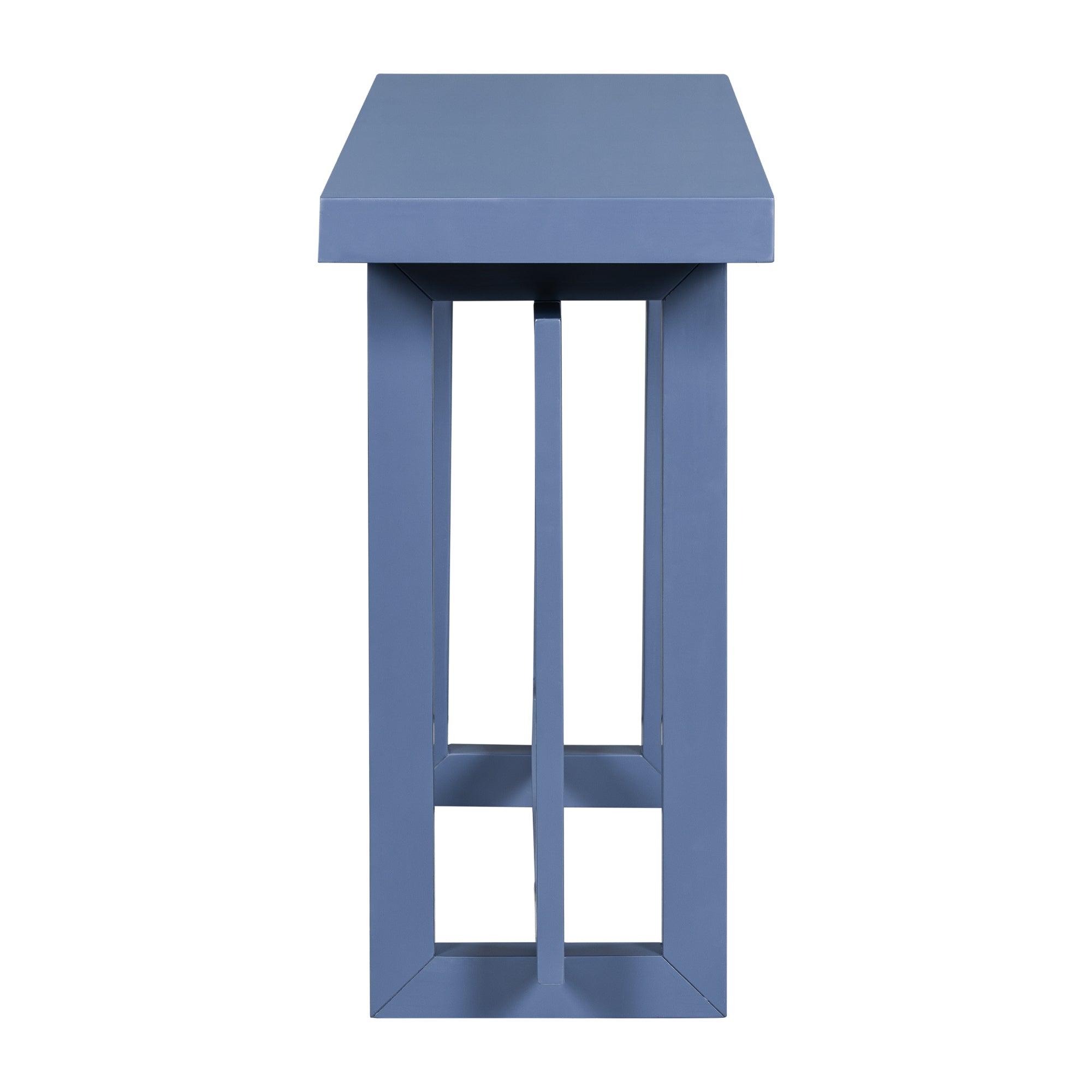 Contemporary Console Table with Wood Top