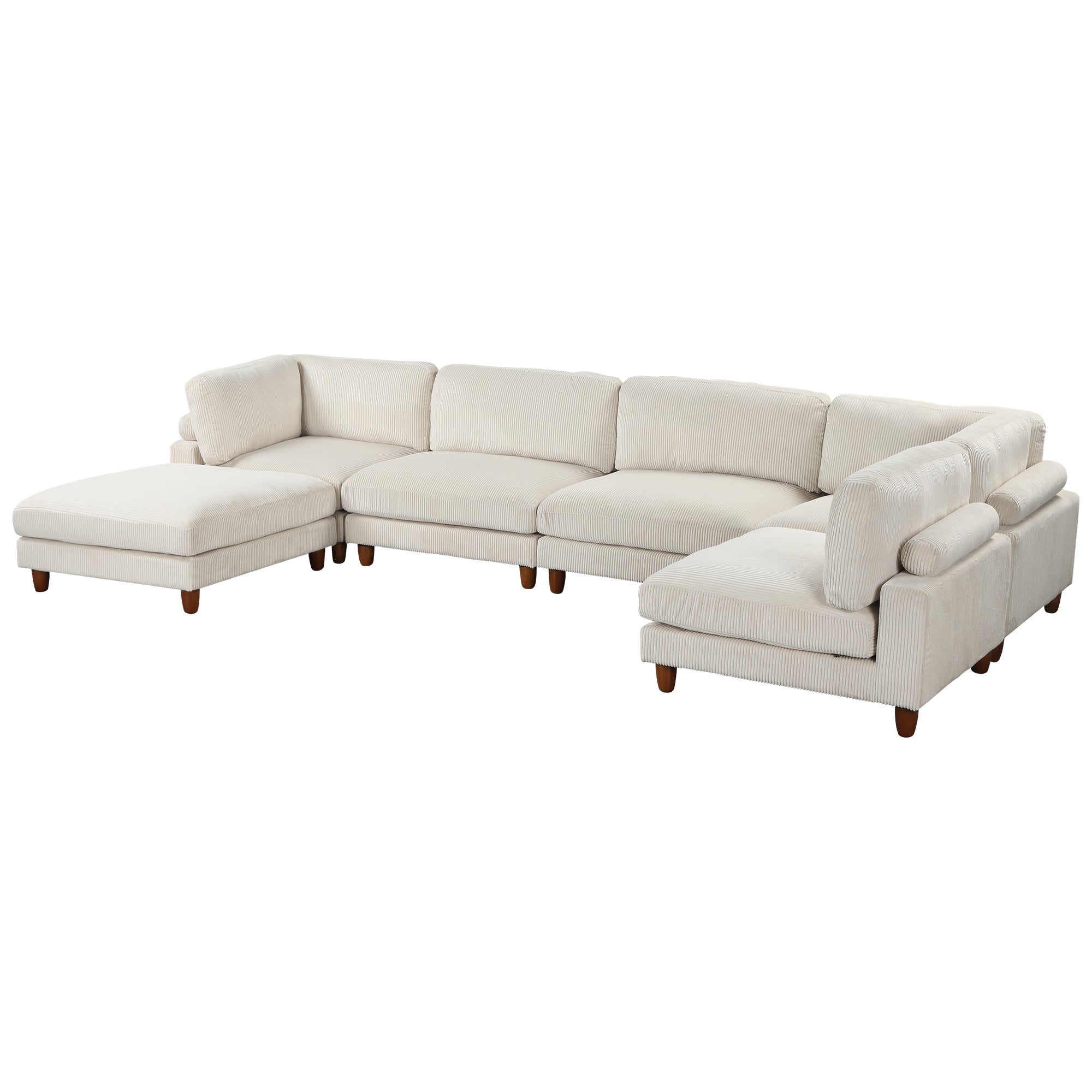 163''Modular Sectional Sofa,with Ottoman