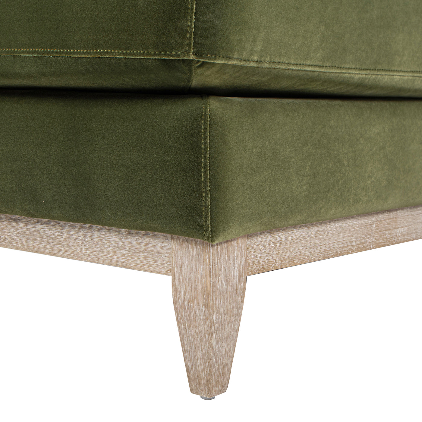 Olive Green Performance Velvet Sofa Chaise Lounge Chair and  Accent Arm Chair