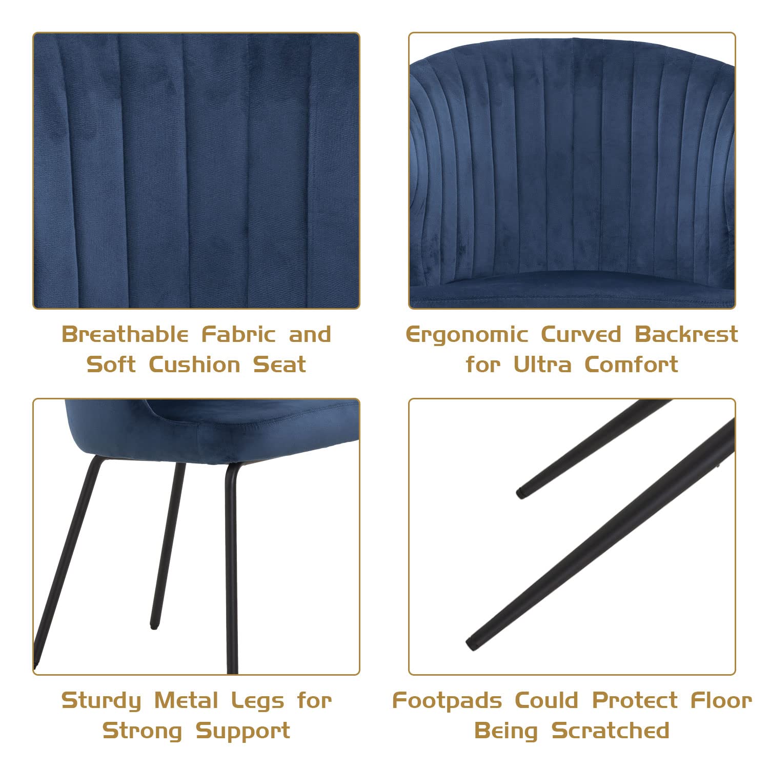 Velvet Dining Chairs Set of 2