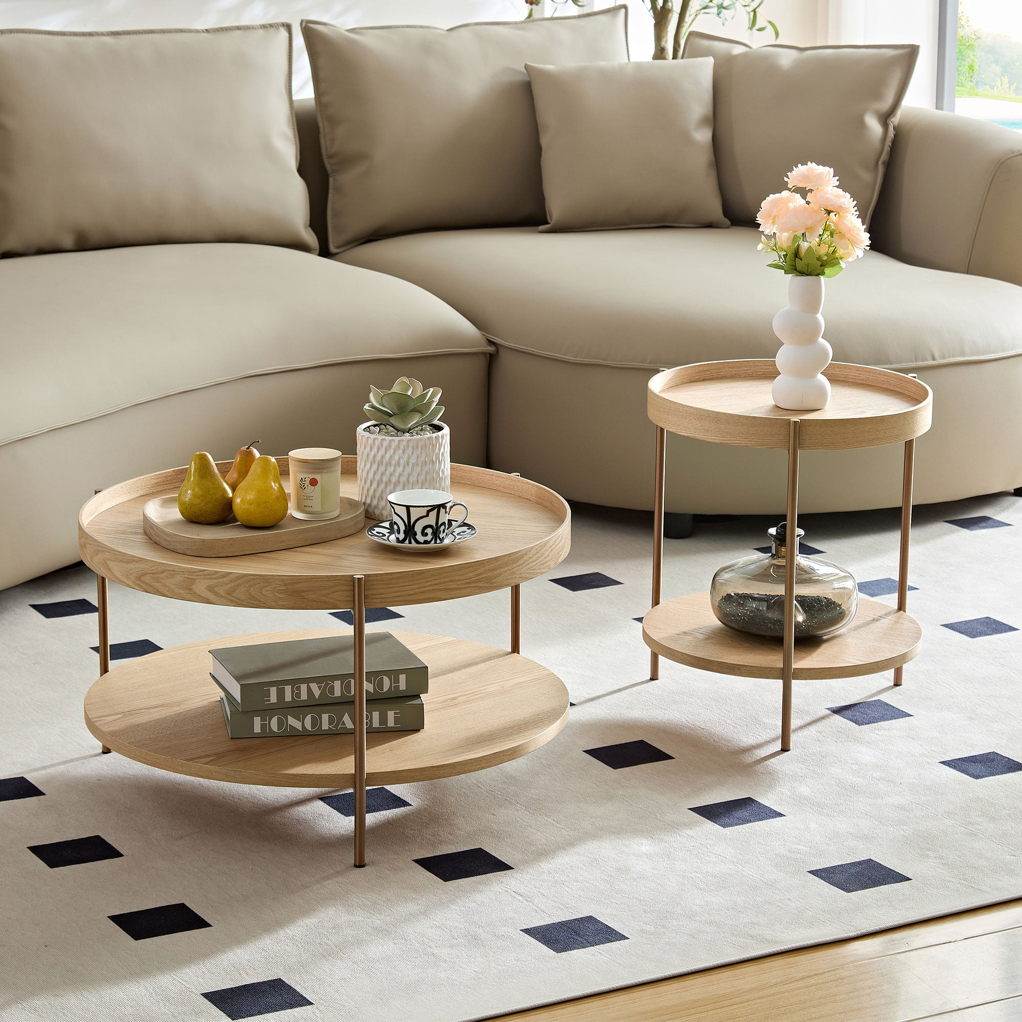 Nesting Coffee Tables for Living, Bedroom & More: 2 - Tier, 2 - Piece, Easy Setup