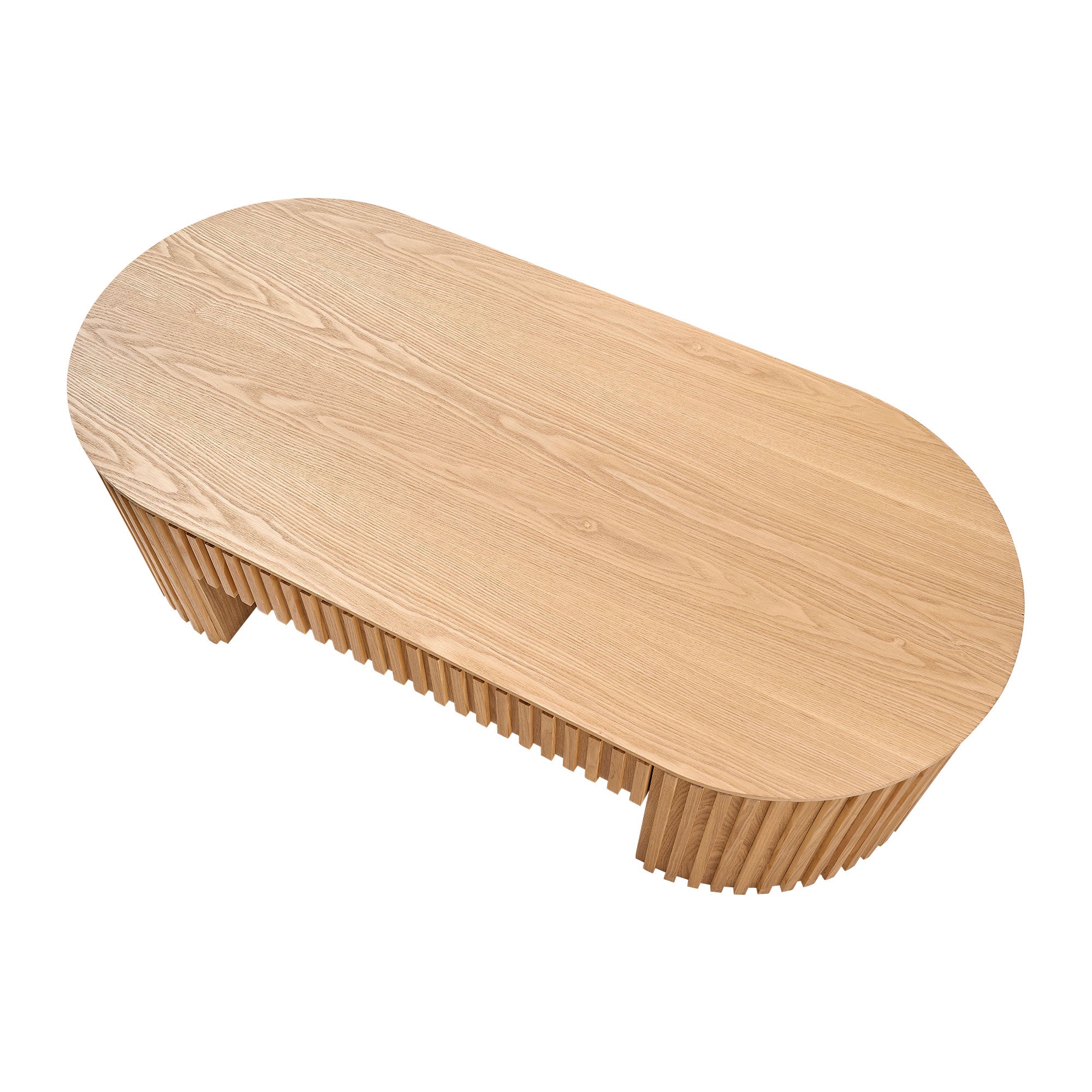 Oval Wood Coffee Table With Drawer Mid Century Modern Coffee Table Unique Coffee Table for Living Room Furniture, Tea Table