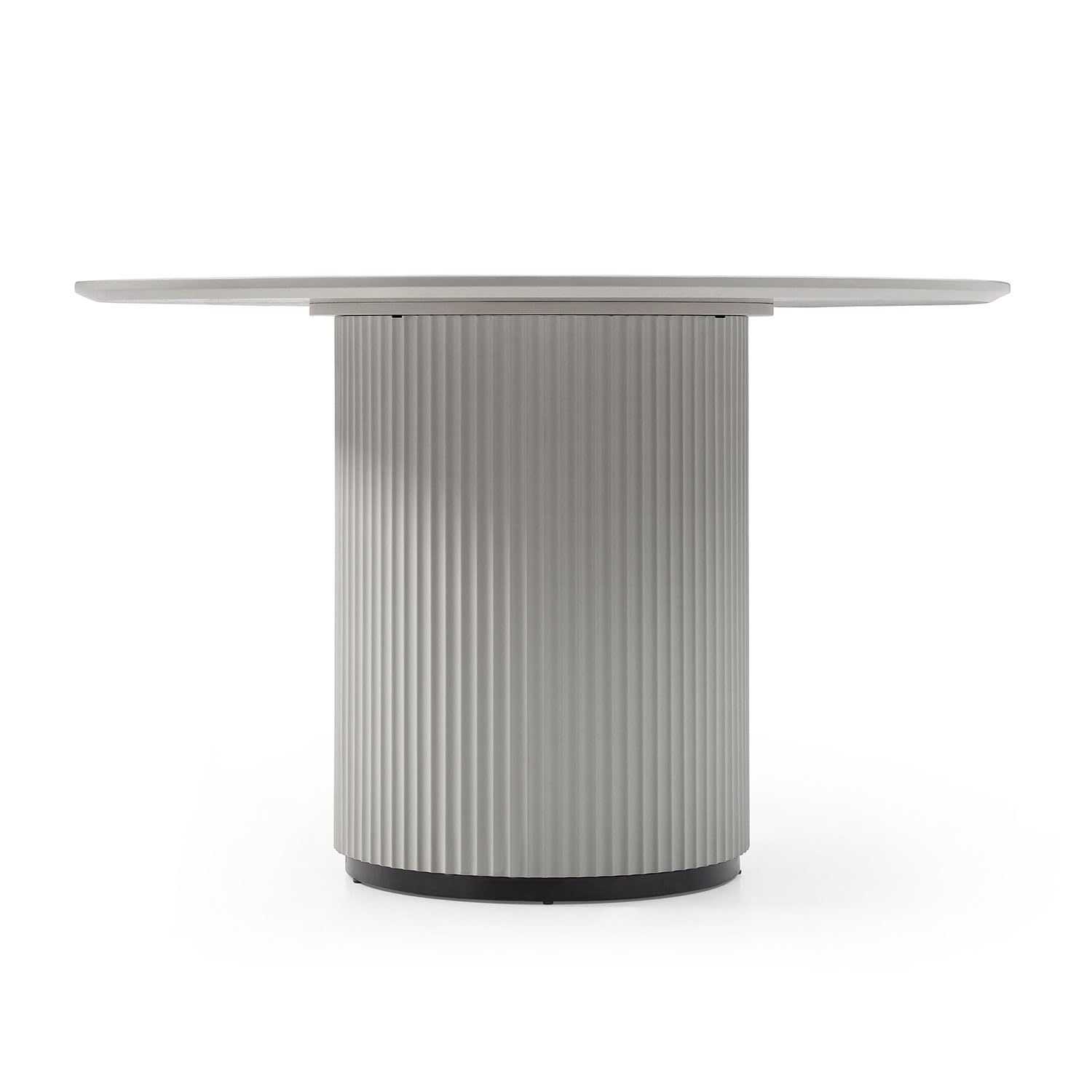 47.24" Round Wood Dining Table(Grey)