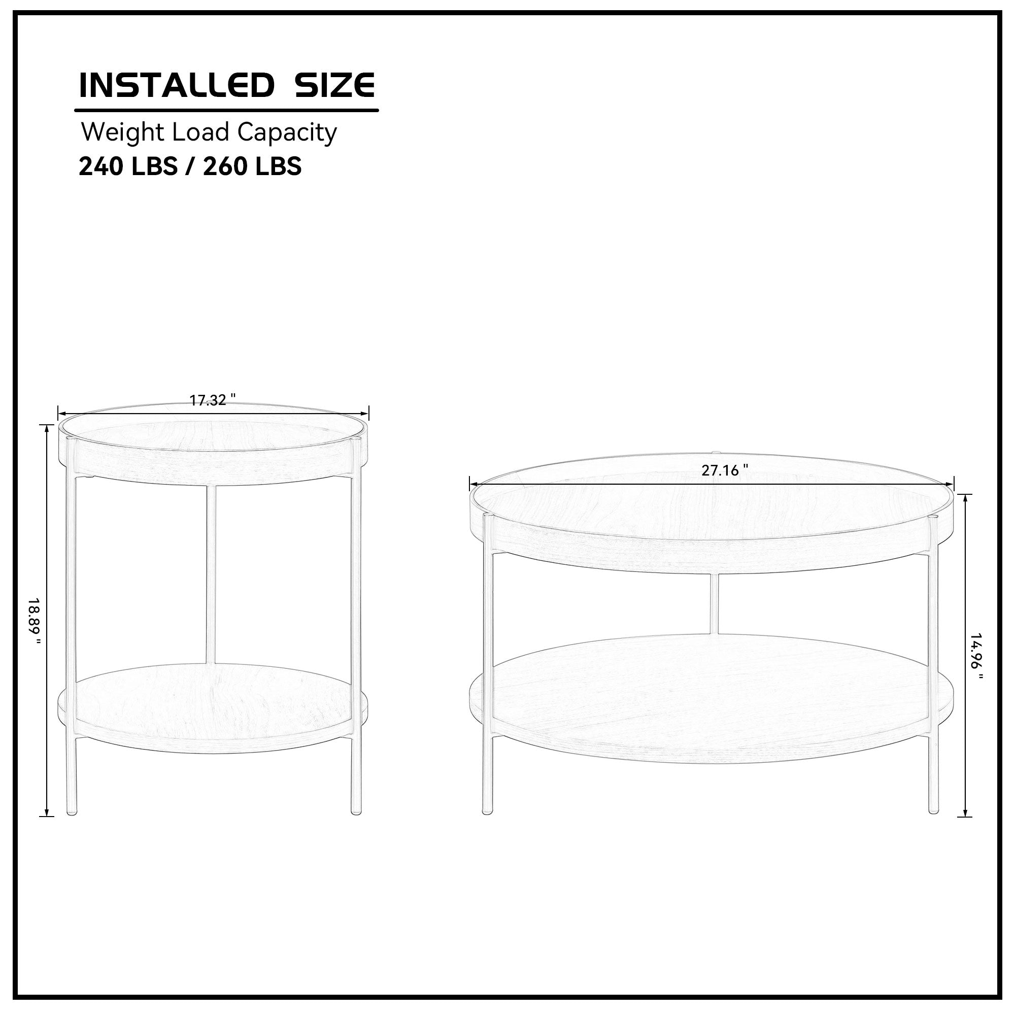 Nesting Coffee Tables for Living, Bedroom & More: 2 - Tier, 2 - Piece, Easy Setup