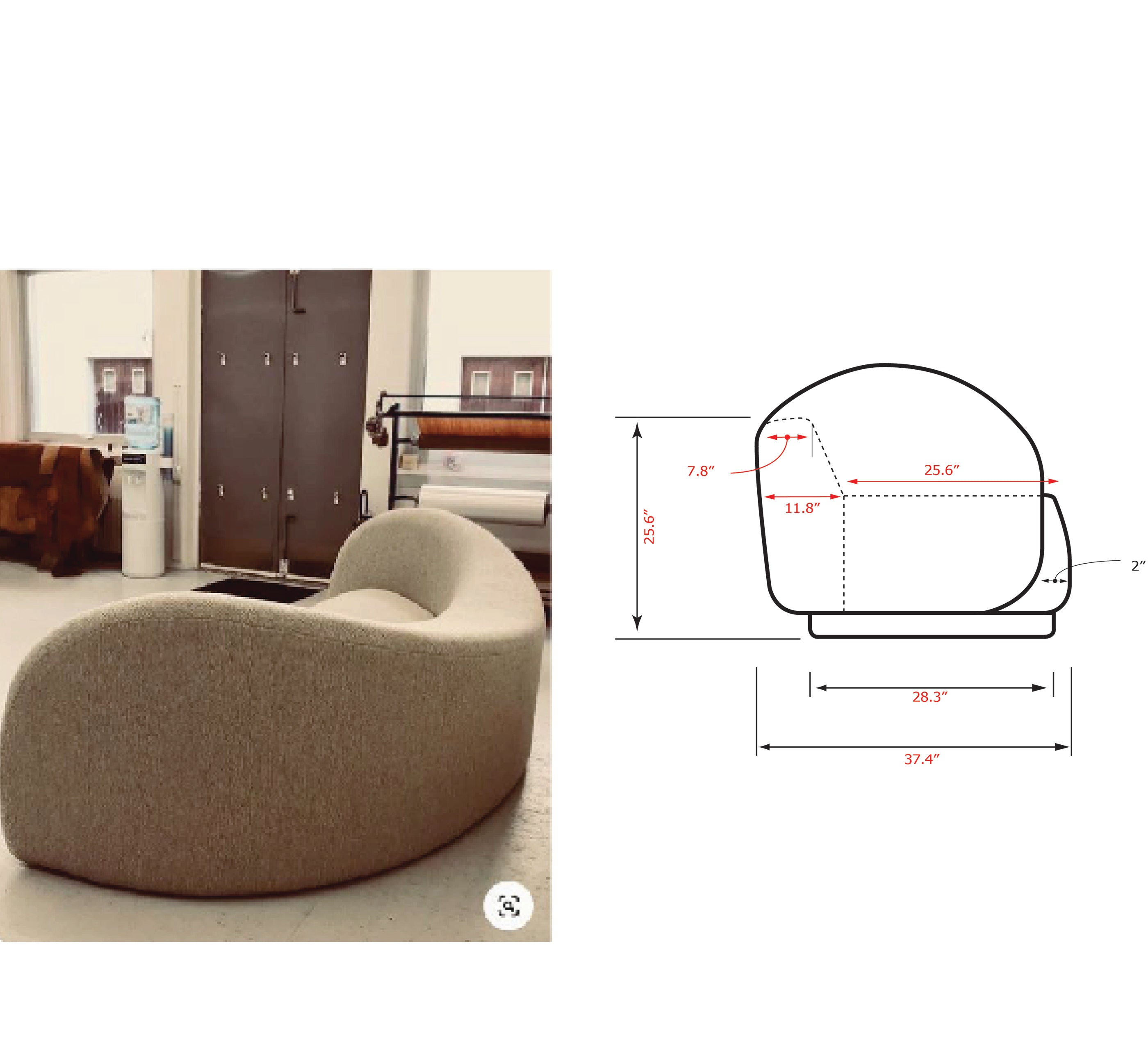Comfortable Seating: Kiln - Dried Hardwood and Soft Cushion Sofa