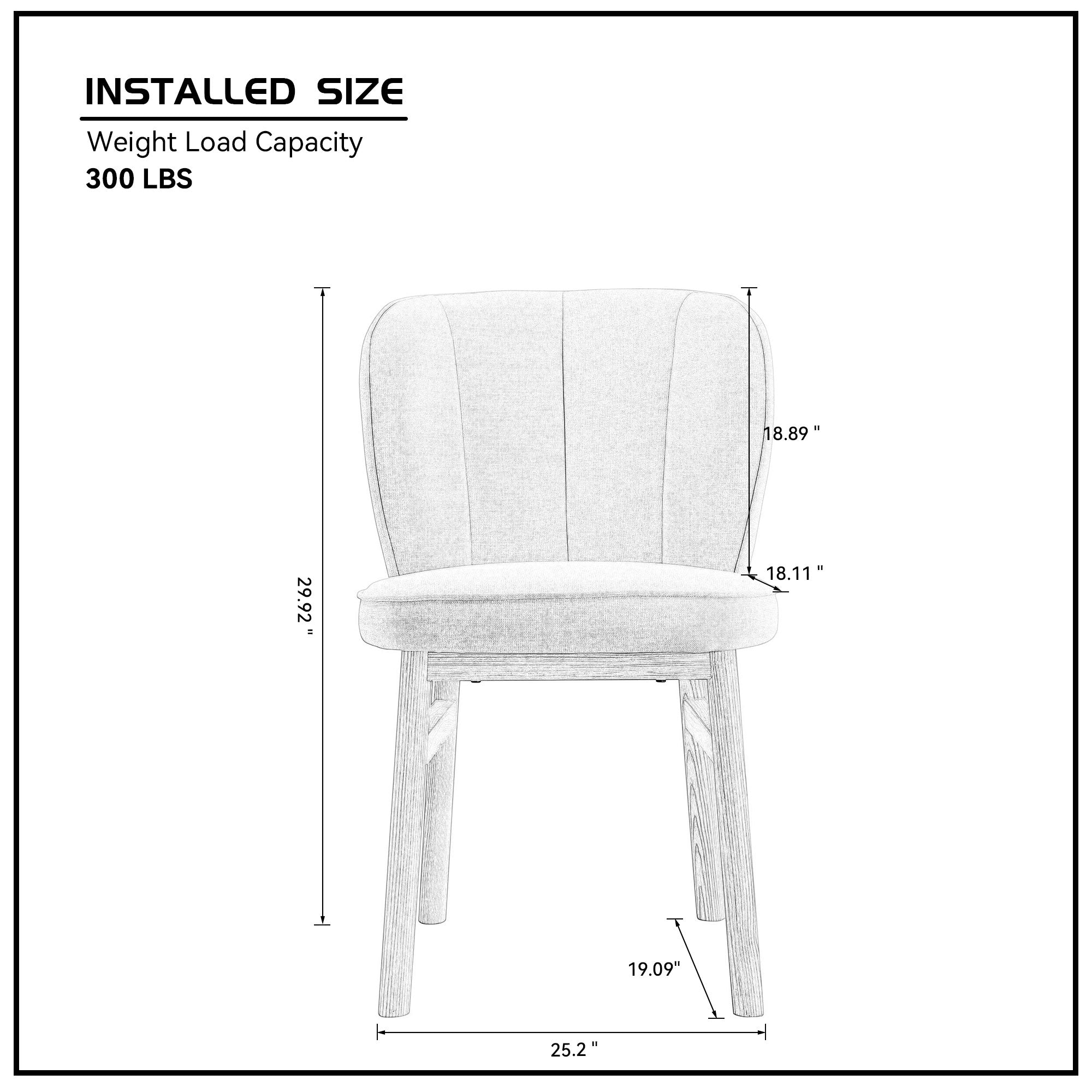 Ash Wood - Framed Shell Dining Chairs (Set of 2): Upholstered Elegance 2 Color