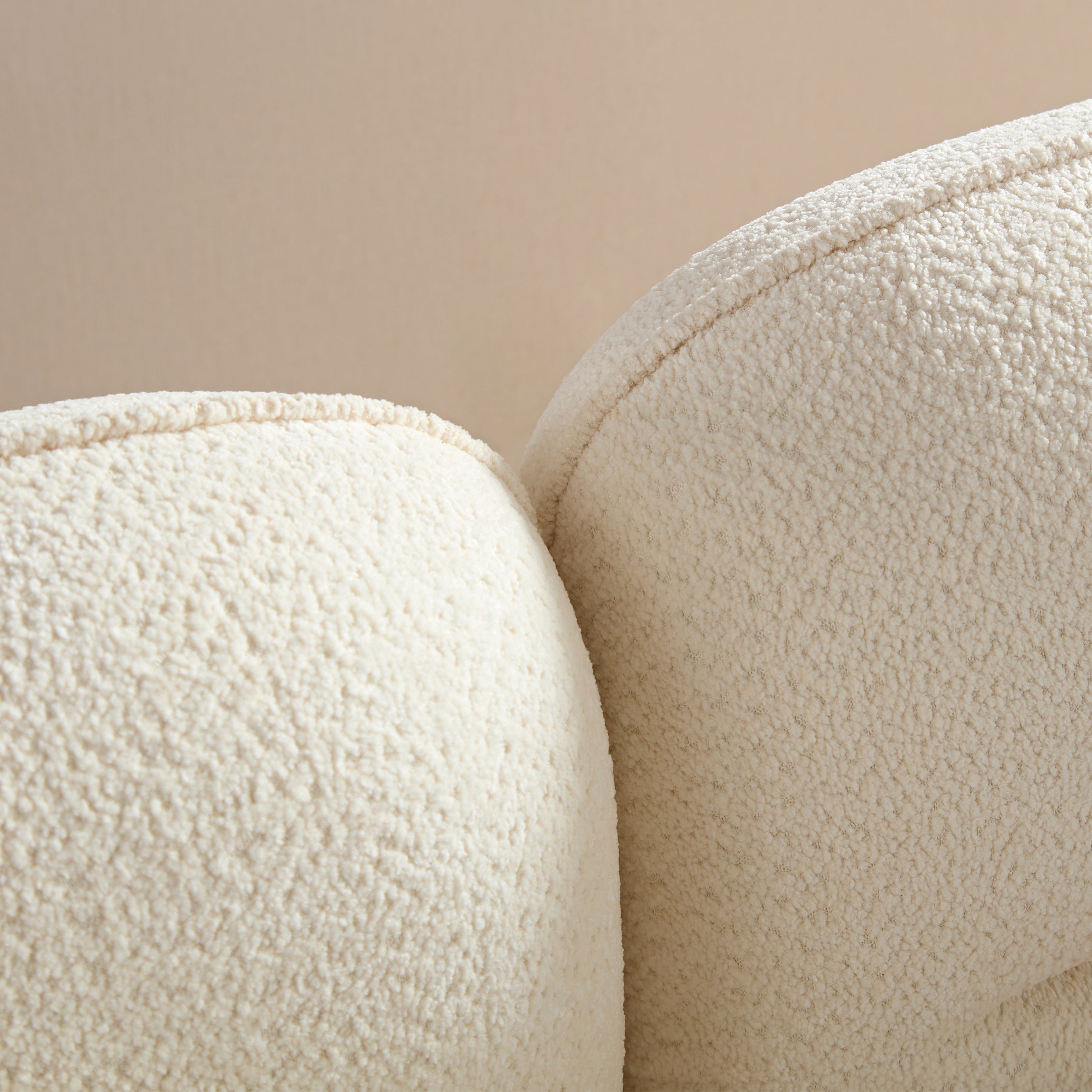 White Sectional Sofa: Durable Fabric, Solid Wood Frame - Ideal for Living Room