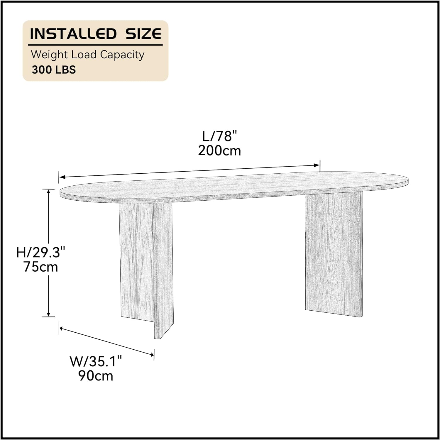 Oval Wood Dining Table