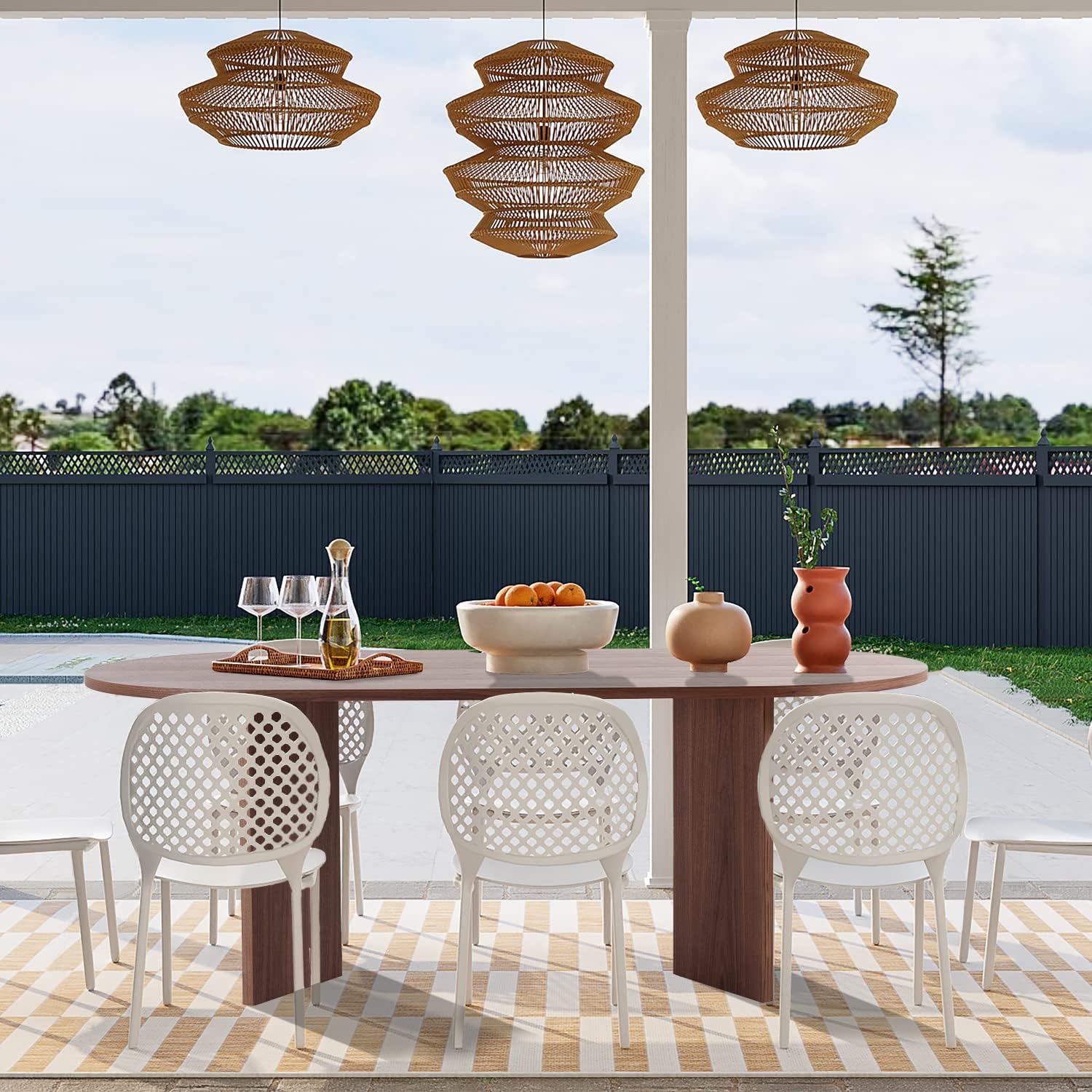 Oval Wood Dining Table