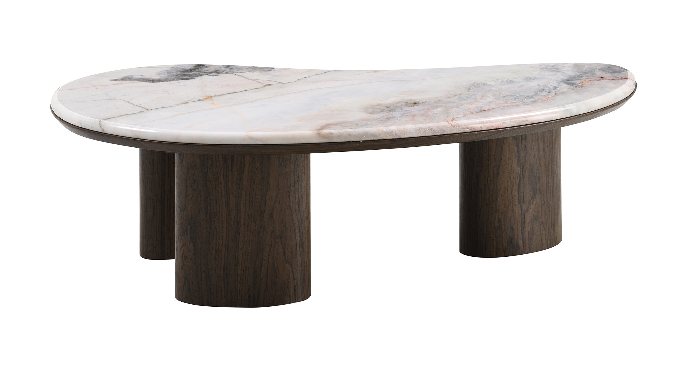 Hanale Natural Marble & Brown Coffee Table/End Table