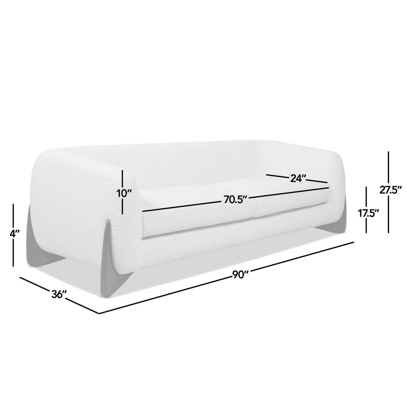 90.5" Sherpa Sofa,44" Sherpa Arm Chair