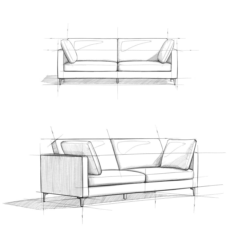 90 inch Mid Century Sofa