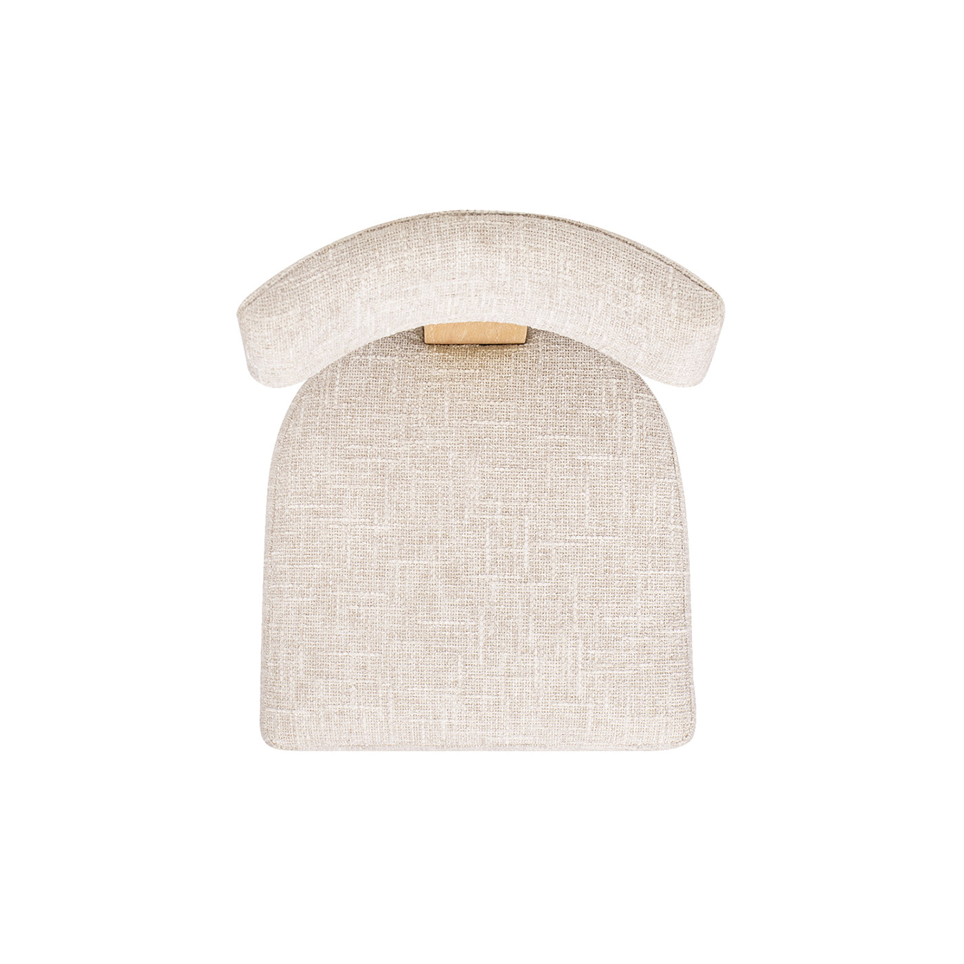 Back Upholstered Dining Side Chair, Set of 2, Travertine Beige Chenille