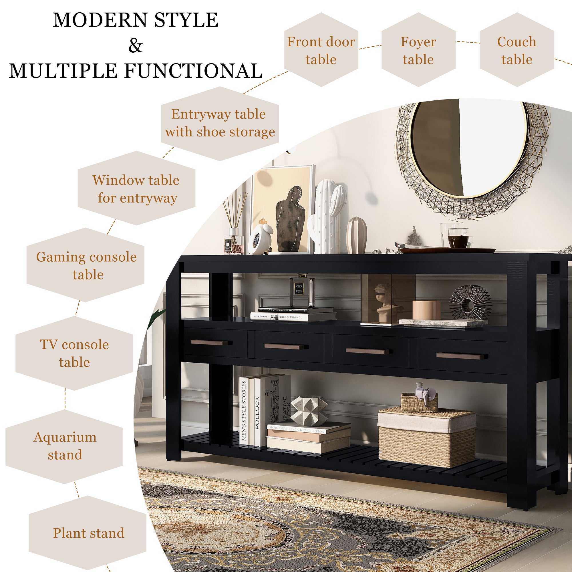Modern Console Table Sofa Table for Living Room