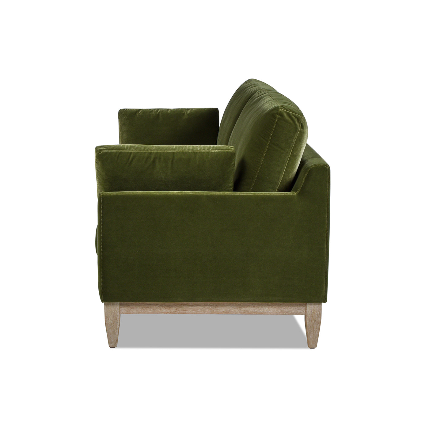 Olive Green Performance Velvet Sofa Chaise Lounge Chair and  Accent Arm Chair