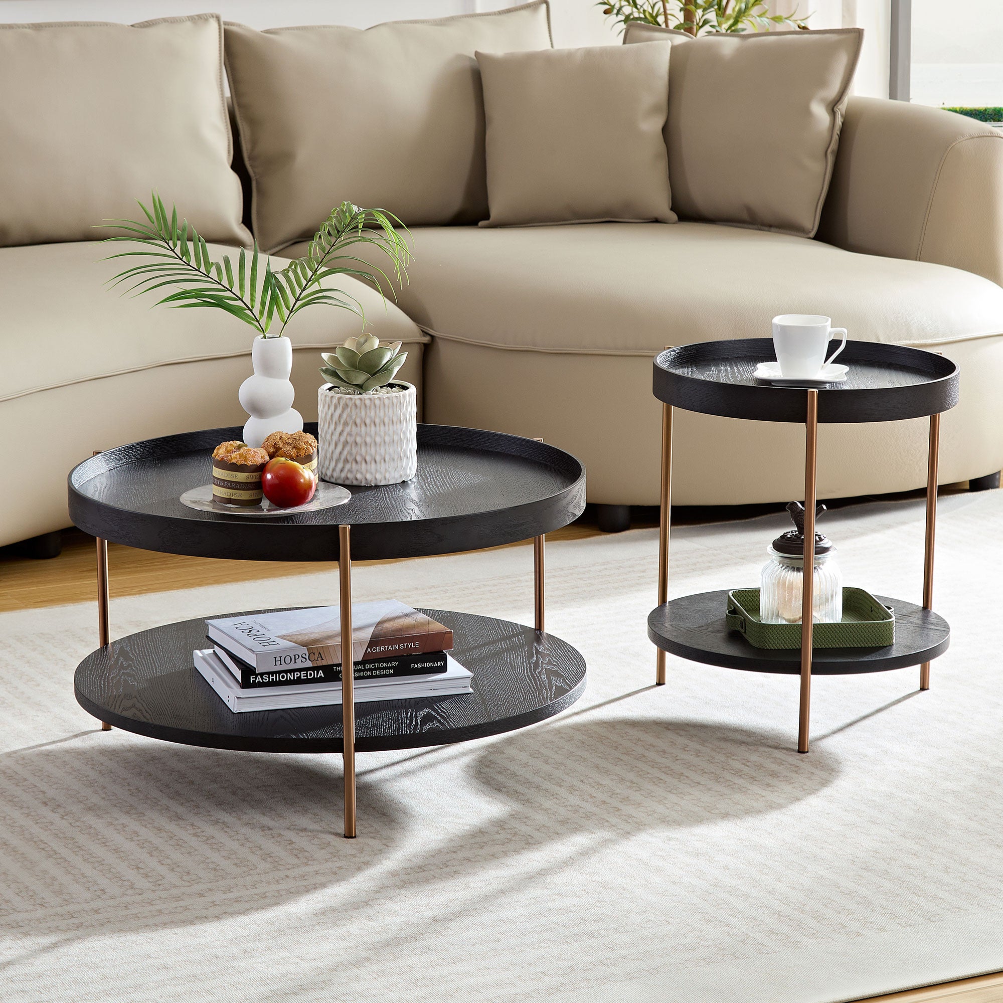 Nesting Coffee Tables for Living, Bedroom & More: 2 - Tier, 2 - Piece, Easy Setup