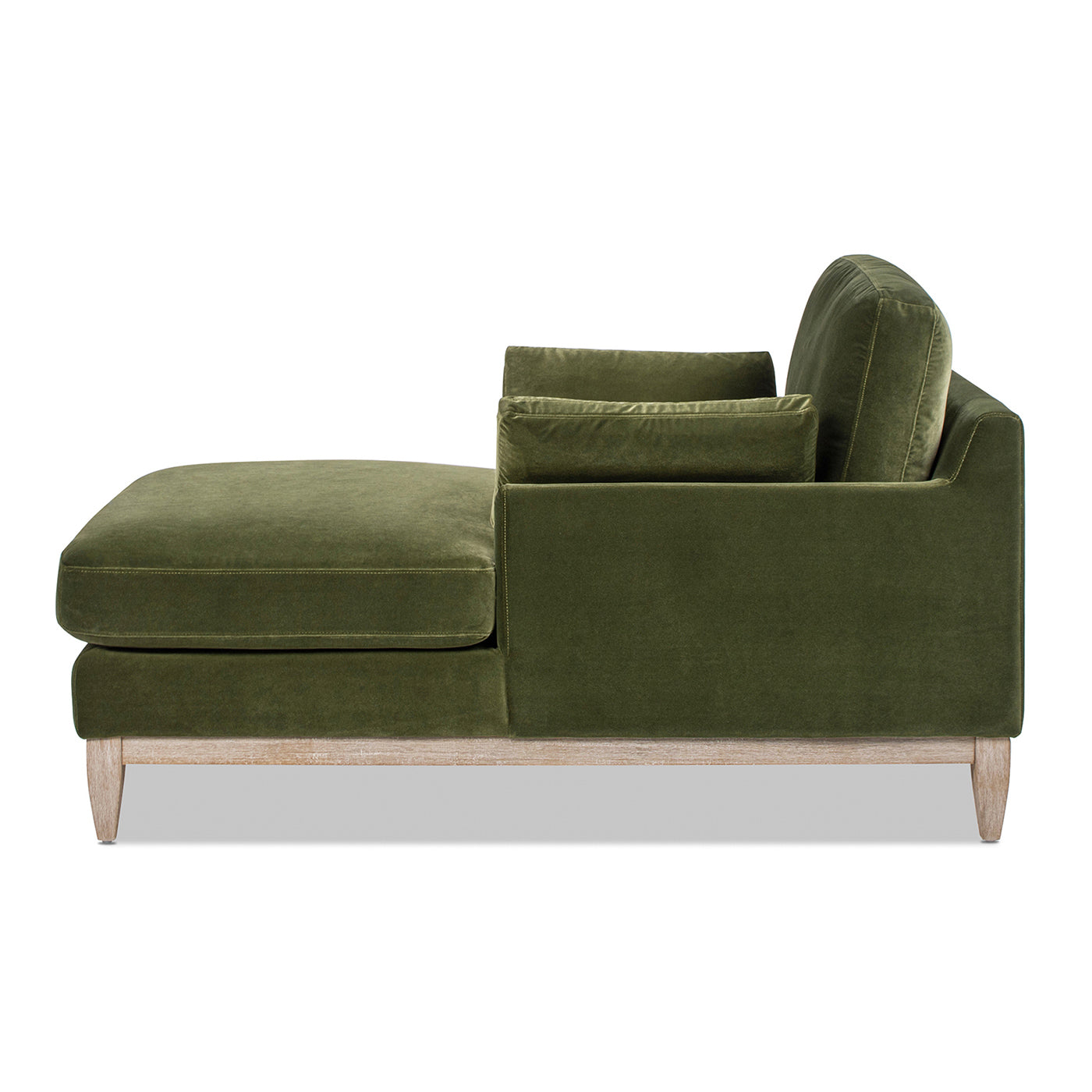 Olive Green Performance Velvet Sofa Chaise Lounge Chair and  Accent Arm Chair
