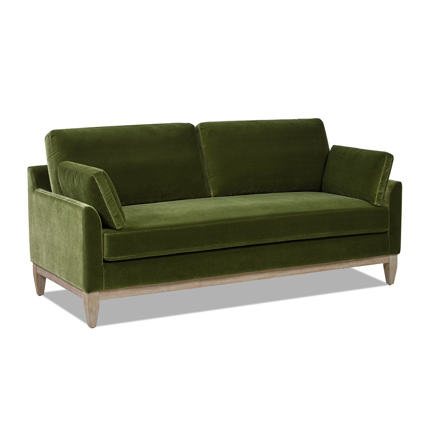 Olive Green Performance Velvet Sofa Chaise Lounge Chair and  Accent Arm Chair