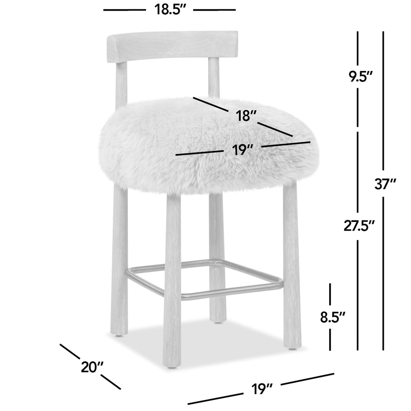 Genuine Sheepskin Fur Split Back Natural Blonde Collection – Dining Chair, Bar Stool, Accent Arm Chair, Loveseat &amp; Ottoman